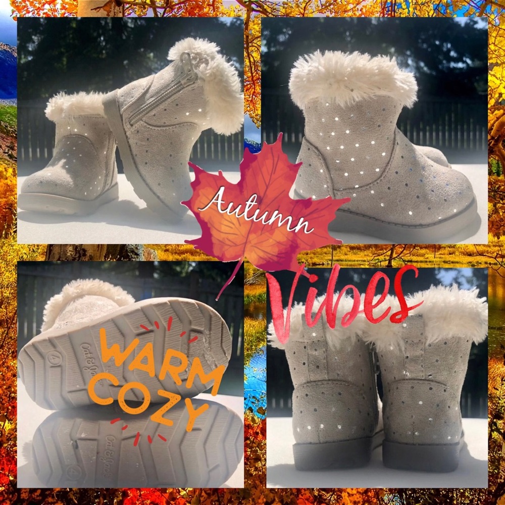 “Fall in love” with sparkly faux fur girls boots